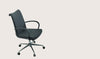 tulip office chair dark grey wool