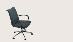 tulip office chair dark grey wool