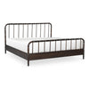 Vivian Queen Bed Dark Brown with Turned Detailing