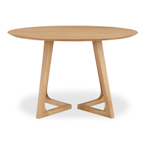 Moe's Godenza Round Dining Table in Natural Oak