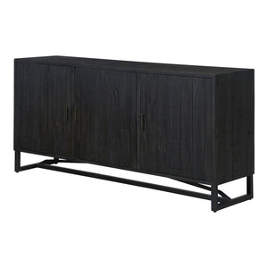 Moe's Sierra Black Sideboard with Stainless Base