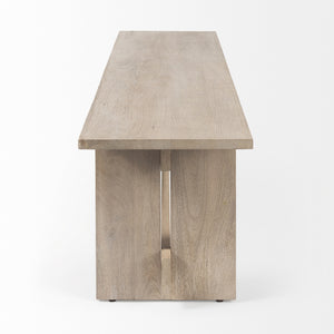 Aida 18H Light Gray Wood Dining Bench