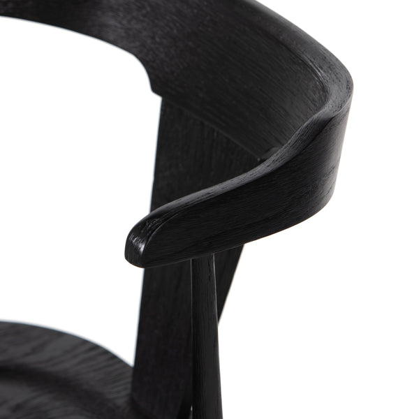Ripley Dining Chair In Black Oak