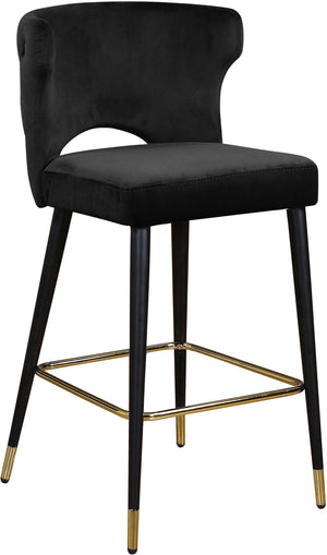Allan Stool In Black Velvet