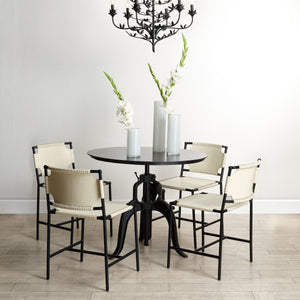 Americana Iron Crank Table, Gun Metal