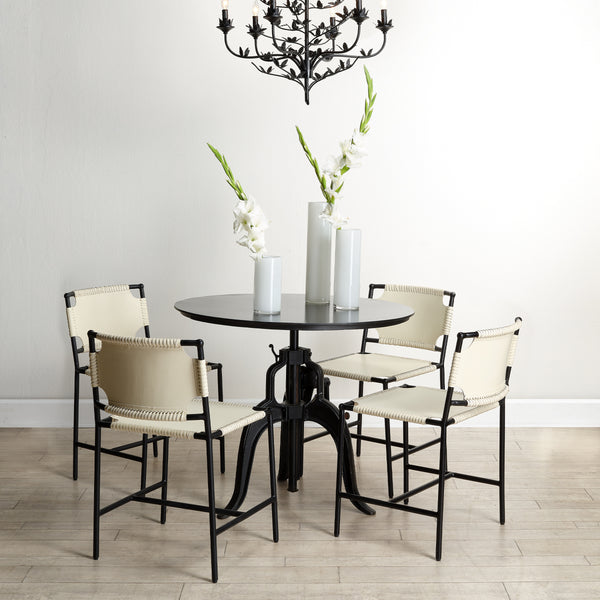 Americana Iron Crank Table, Gun Metal