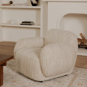 Moe's Hazel Lounge Chair Off White Boucle