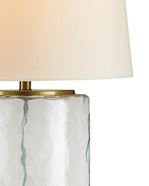 Oscar Table Lamp In Clear & Brass