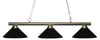 Sharp Shooter 3 Light Billiard Light in Brushed Nickel Finish