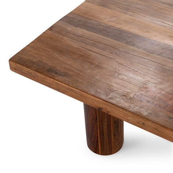 Alto Solid Wood Rectangle Coffee Table - Rustic Brown