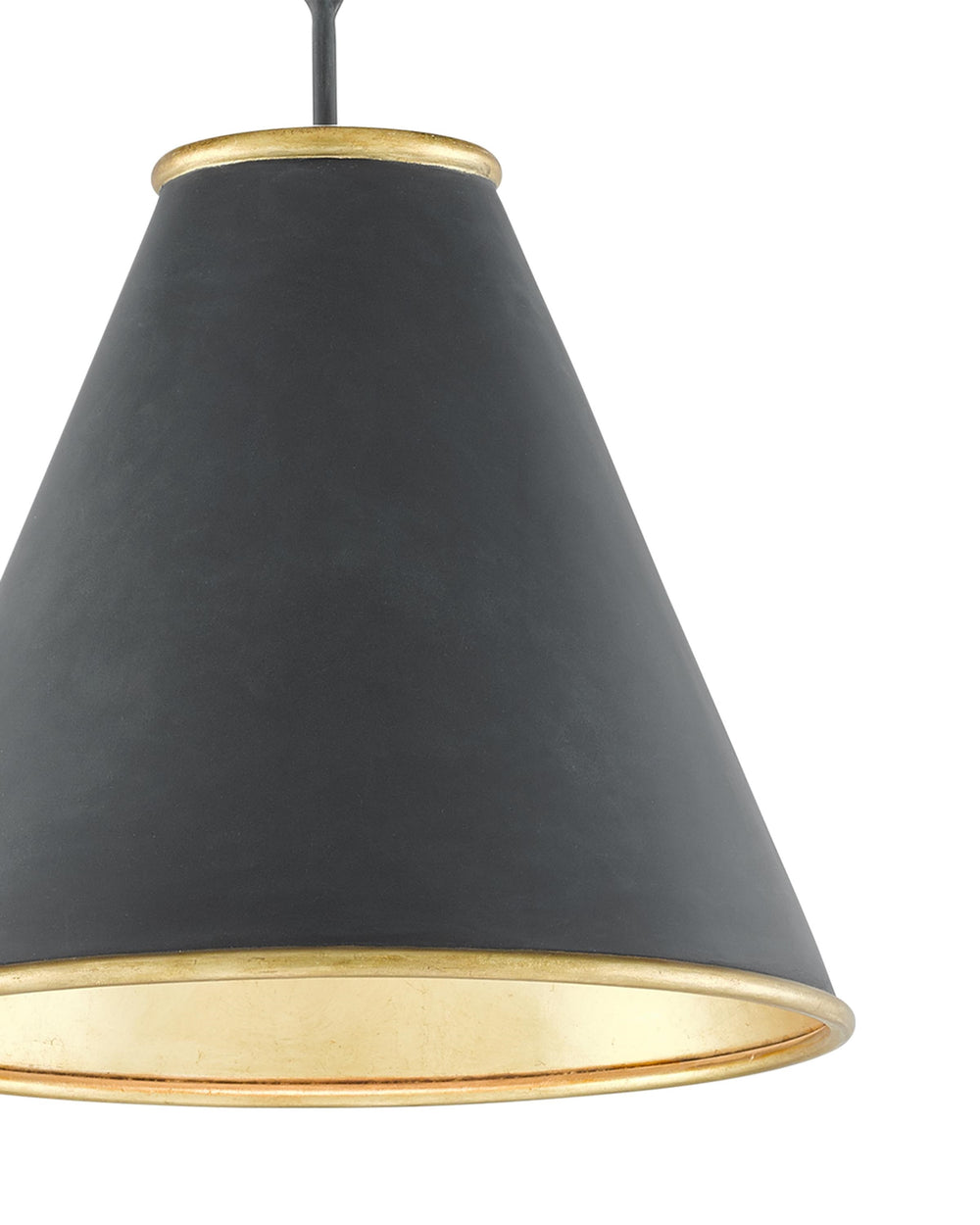 Pierrepont Black Small Pendant In Black & Gold