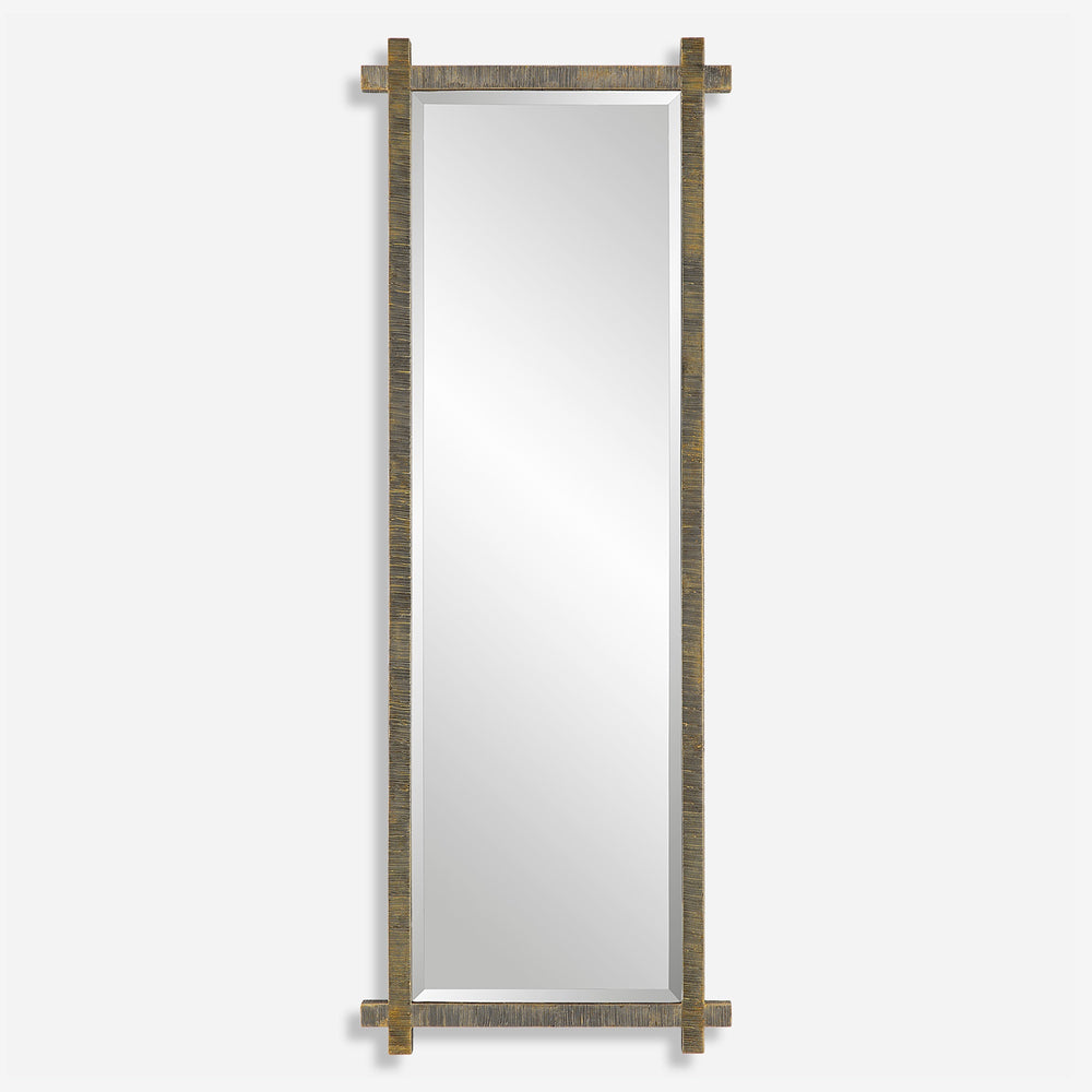 Abanu Ribbed Gold Dressing Mirror