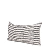 Jenna Cream w/ Black Print Linen Lumbar Decorative Pillow Cover