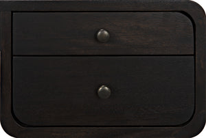 Voltes Ebony Walnut Desk with Matte Black Industrial Steel Base