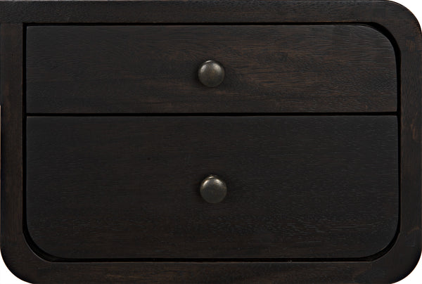 Voltes Ebony Walnut Desk with Matte Black Industrial Steel Base