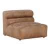 Moe's Ramsay Leather Slipper Chair in Tan