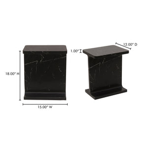 Moe's Tullia Accent Table in Black Marble