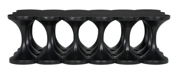 Jericho Mahogany Coffee Table in Hand-Rubbed Black
