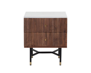 WELLINGTON NIGHTSTAND - WHITE MARBLE