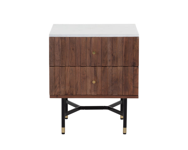 WELLINGTON NIGHTSTAND - WHITE MARBLE
