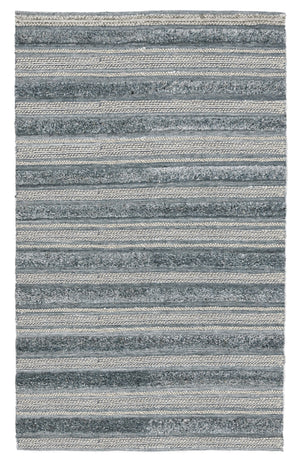 Handwoven Elko Rug - Blue Multi 5'x8', Eco-Friendly Stripes