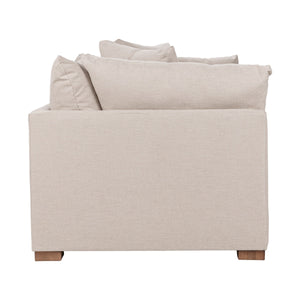 Audrey Sofa in Dawn-Twine with Feather-and-Down Cushions