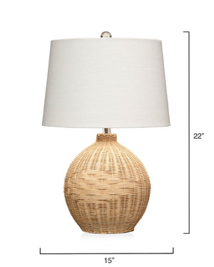 Cape Rattan Table Lamp, Natural