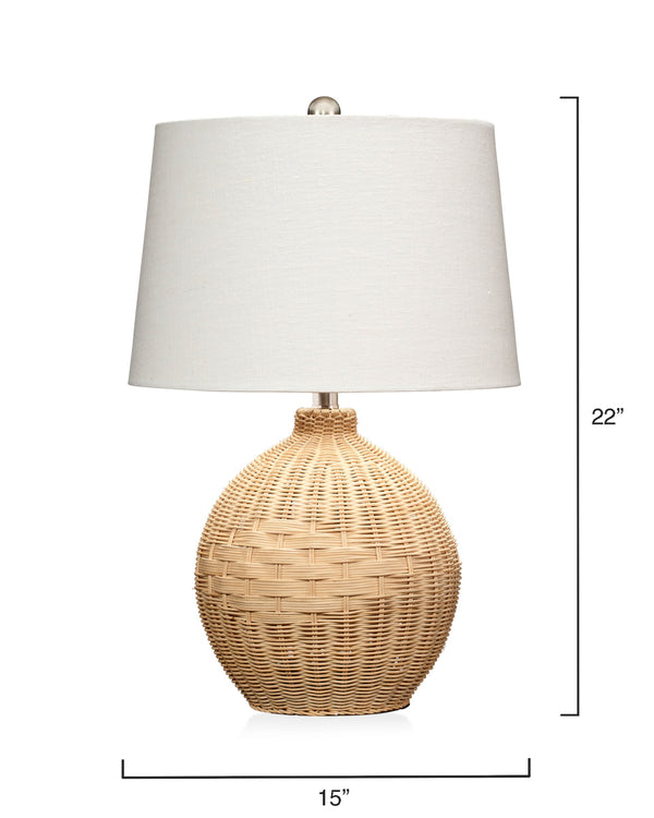 Cape Rattan Table Lamp, Natural