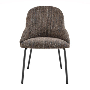 Katrisa KD Boucle Dining Side Chair, Zenith Brown