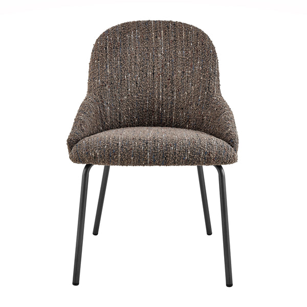 Katrisa KD Boucle Dining Side Chair, Zenith Brown