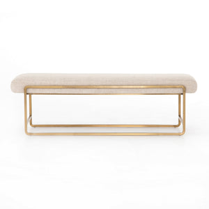 Sled Bench in Thames Cream