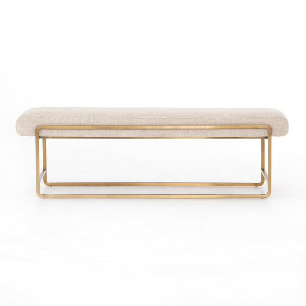 Sled Bench in Thames Cream