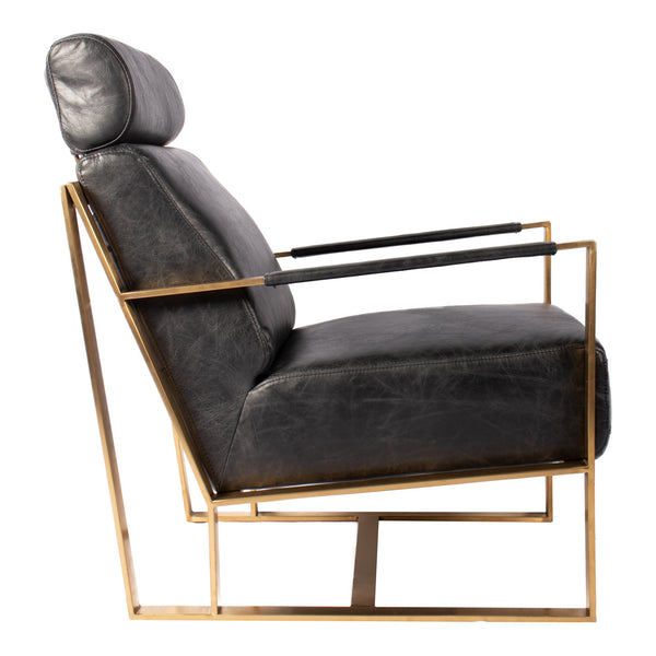 Paradiso Chair Black with Gold Frame