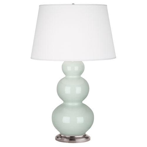 Celadon Triple Gourd Table Lamp