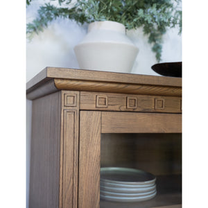 Moe's Lillian Sideboard Brown with Glass Doors