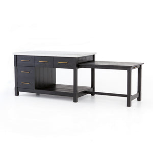 Ian Kitchen Island-Black Acacia