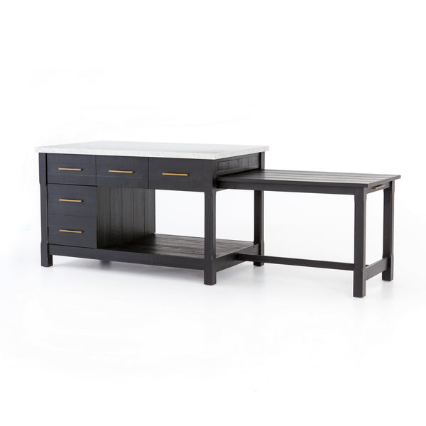 Ian Kitchen Island-Black Acacia