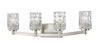 Aubrey 4 Light Vanity in Brushed Nickel Finish