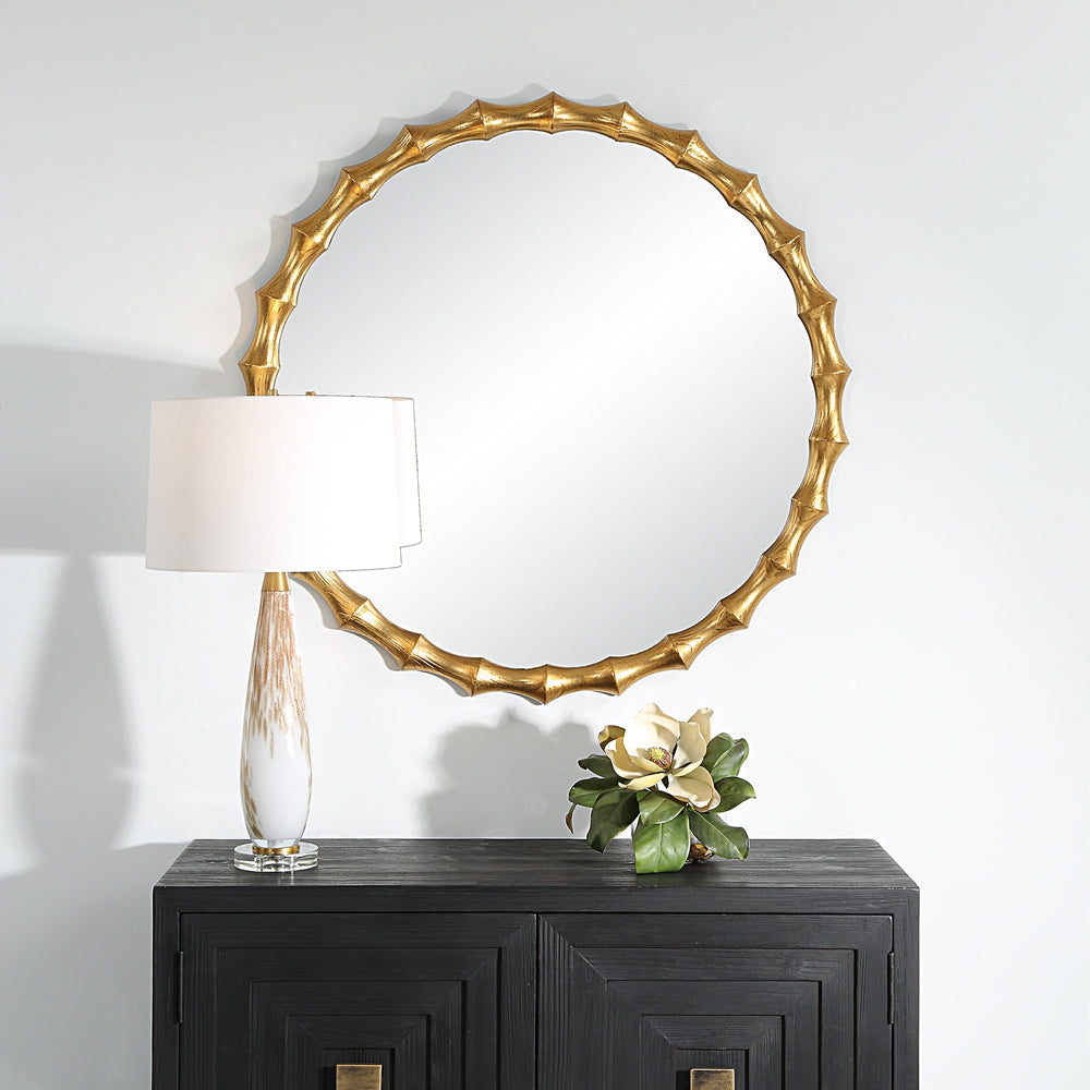 Nacala Round Gold Mirror
