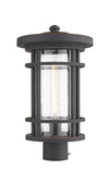 Jordan 1 Light Outdoor Post Mount Fixture in Oil Rubbed Bronze Finish
