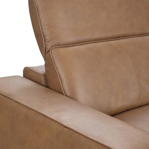 Kadon Leather Power Recliner Sofa with USB-C - Tan