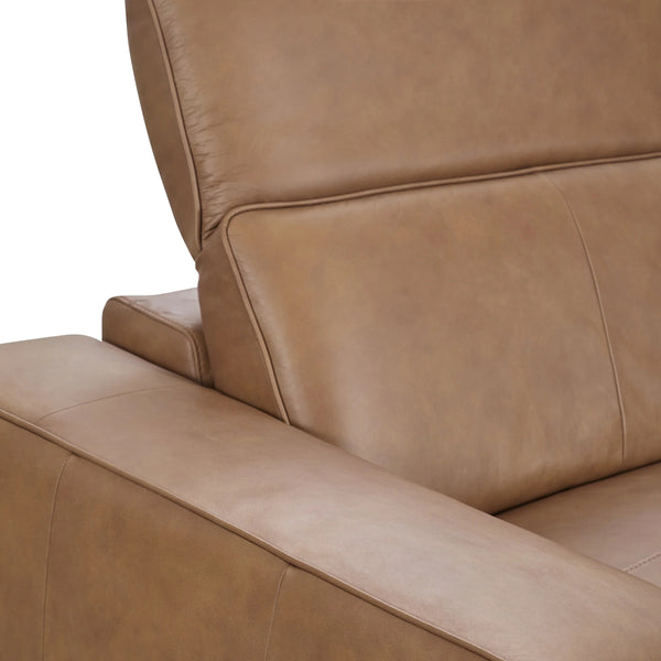 Kadon Leather Power Recliner Sofa with USB-C - Tan