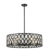 Dealey 8 Light Chandelier in Matte Black Finish