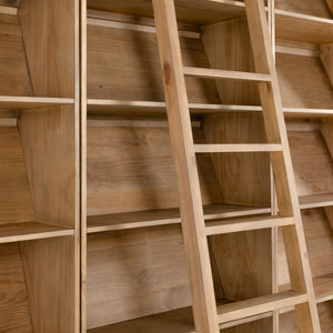 Bane Triple Bookshelf W/ Ladder In Smoked P