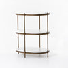Felix Oval Nightstand in Antique Brass