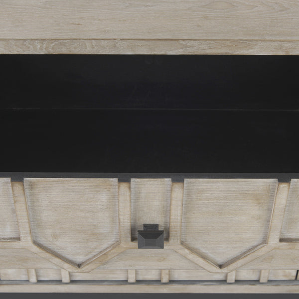 Genevieve II Light Brown Fir Veneer 9 Drawer Sideboard