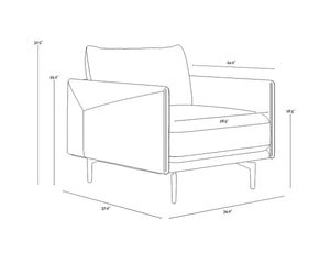 ASHI ARMCHAIR - NASH ZEBRA / COAL BLACK