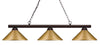 Shooter 3 Light Billiard Light in Bronze Finish