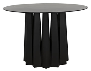Column Dining Table, Black Steel
