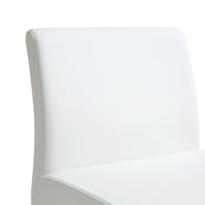 Denmark White Stainless Steel Counter Stool (Set of 2)